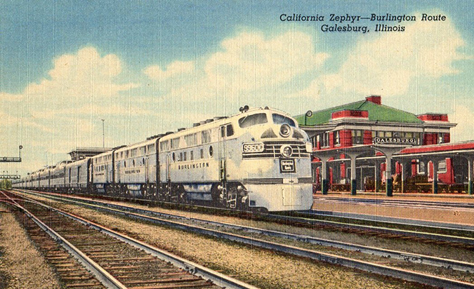 Galesburg postcard circa 1949